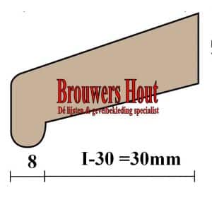 Western Red Cedar neuslat I-30 18x44mm - Afbeelding 2
