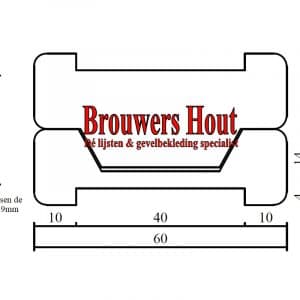 Hardhouten deurnaalden set voor schuifdeuren DN001-60 - Afbeelding 2