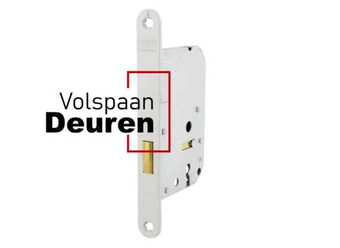Binnendeur klavierkastslot DM50 wit gelakt model 1256/2