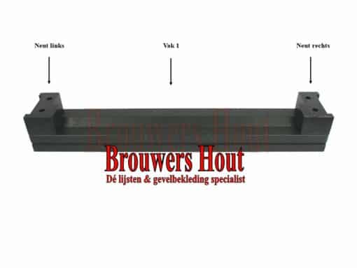 DTS dorpel set afm. 67x114mm BI57 (incl. neuten, bouten en pluggen)