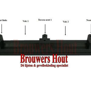 DTS dorpel set afm. 67x114mm BI57+ (incl. neuten, bouten en pluggen) - Afbeelding 2
