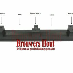 DTS dorpel set afm. 67x114mm BI57 (incl. neuten, bouten en pluggen) - Afbeelding 2