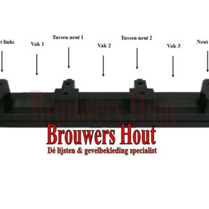DTS dorpel set afm. 67x114mm BI57+ (incl. neuten, bouten en pluggen) - Afbeelding 3