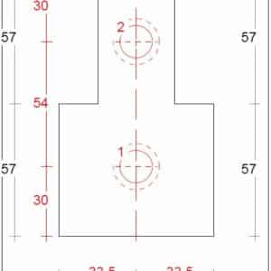 DTS dorpel set afm. 67x114mm BI57 (incl. neuten, bouten en pluggen) - Afbeelding 12