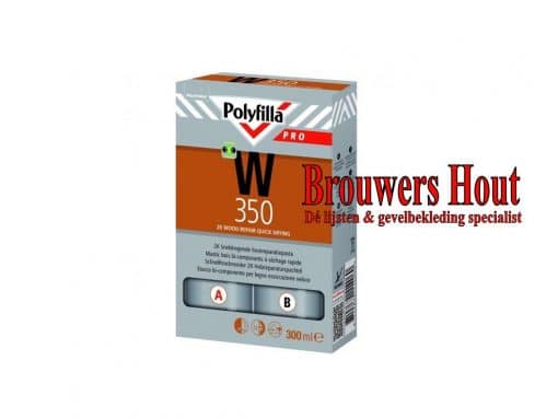 PolyFilla Pro W350 2K Sneldrogende Houtreparatie 300ml (2x 150ml)