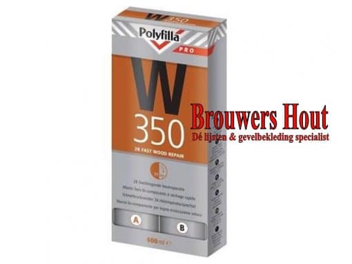 PolyFilla Pro W350 2K Sneldrogende Houtreparatie 600ml (2x 300ml)