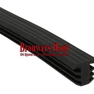 Traptrede profiel anti slip zwart T-model - Afbeelding 2