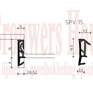 Rubberen tocht kaderprofiel 15mm - Afbeelding 2