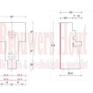 DTS tussen neut afm. 67X114mm BU67+ - Afbeelding 2