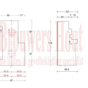 DTS dorpel set afm. 67x114mm BU67-BI57 - Afbeelding 5