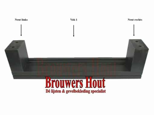 DTS dorpel set afm. 67x114mm BU67+ neuten  blind 110mm hoog