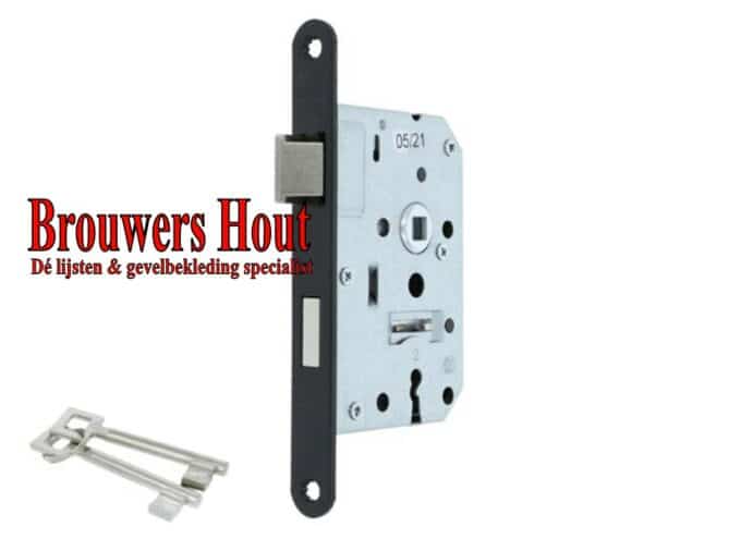 Binnendeur klavierslot DM50 SLG56 zwart gelakt LS/RS model 1266/4 zonder sluitplaat