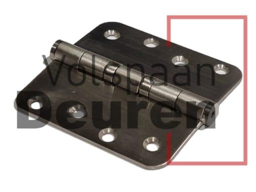 Kogelscharnier 89x89mm RVS