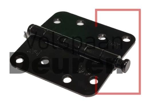 Kogelscharnier 89x89mm zwart