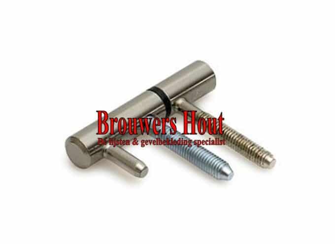 Inboorpaumelle RVS finish (Ø14x75mm)
