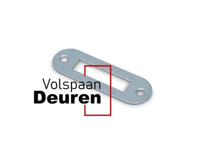 Sluitplaat 1200 serie afgerond RVS tbv kastslot 1256 en 1258.