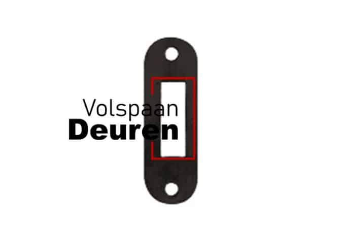 Sluitplaat 1200 serie afgerond zwart tbv kastslot 1256 en 1258.