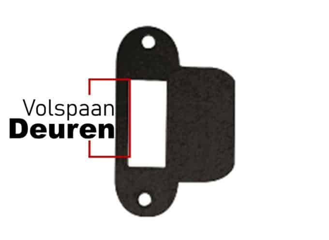 Sluitplaat 1200 serie afgerond zwart tbv loopslot 1255/2